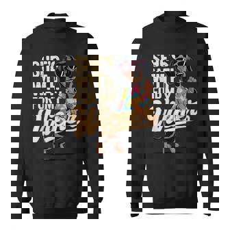 She's With Me For My Wiener Dachshund Glasses Sweatshirt | Seseable FR