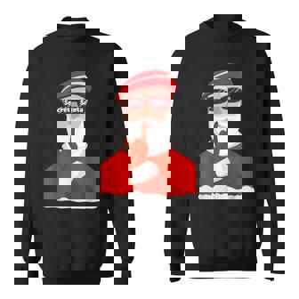 Shhh Disfraz De Papá Noelecreto Con Gafas Deol Camisa de entrenamiento - Regaloses