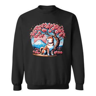 Shiba Inu Chien Japonais Cerisier Fleurakura Mount Fuji Sweater e - Cadeauxyz