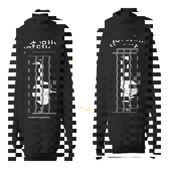 Got Too Silly Saying Humor Goose Meme Pun Jail Joke Sweatshirt - Seseable