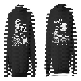 Sit Walk Disabled Wheelchair User & Pet Dog Sweatshirt - Thegiftio