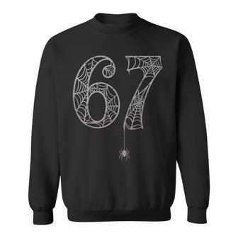 Six Seven 6 7 Meme Spooky Spider Halloween Sweatshirt - Thegiftio