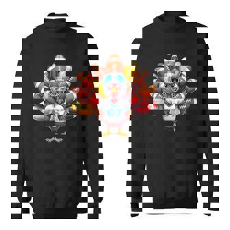 Six Seven 6 7 Meme Thanksgiving Football Turkey Six Seven Sweatshirt | Mazezy