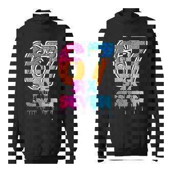 Six Seven Ice Cream Drip Gen Alpha Slang 6 7 Trending Meme Sweatshirt | Mazezy