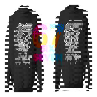 Six Seven Ice Cream Drip Gen Alpha Slang 6 7 Meme Sweatshirt | Mazezy