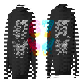 Six Seven Ice Cream Drip Meme 67 Gen Alpha Slang 6 7 Sweatshirt | Mazezy