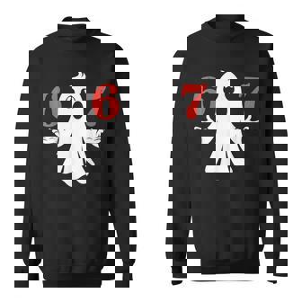 Six Seven Meme 6 7 Halloween Ghost Costume Sweatshirt | Mazezy