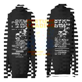 Skeleton Gamer Costume Loading Please Wait Halloween Sweatshirt Unisex | Mazezy