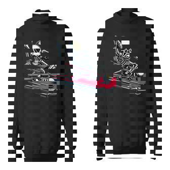 Skeleton Playing Billiards Halloween Billiard Pool Snooker Sweatshirt - Thegiftio