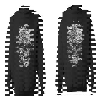 A Skull But It's Cats Kitty Skeleton Halloween Cat Skull Sweatshirt | Mazezy