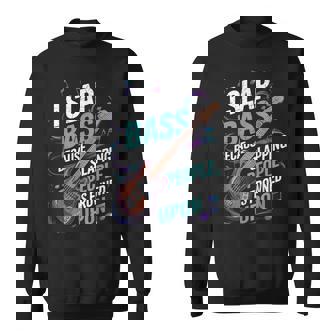 I Slap Bass Guitar Bass Player Musician Bassist Guitar Bass Sweatshirt Unisex | Mazezy