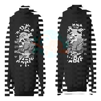 Sloth Quote I'd Rather Be Napping Cute Women Sweatshirt - Thegiftio