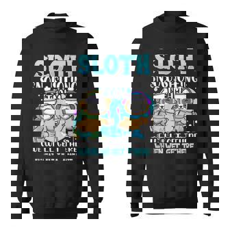 Sloth Snowshoeing Team Snowshoe Hike Tank Top Sweatshirt Unisex | Mazezy