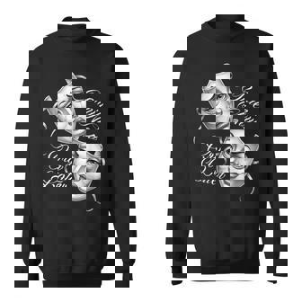 Smile Now Cry Later Chicana Theater Masks Sweatshirt | Seseable CA