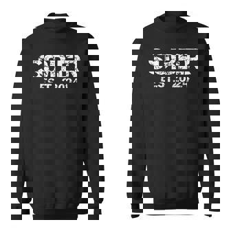 Sober Since Sobriety Anniversary Idea For Sober Est 2024 Sweatshirt | Mazezy