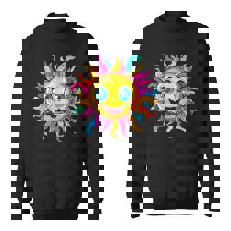 Soleil Heureux Avec Des Rayons Colorés Et Un Grandourire Sweater e - Cadeauxyz