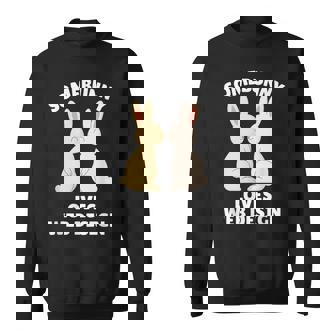 Somebunny Loves Web Cute Easter Bunny Web Er Sweatshirt Unisex | Mazezy