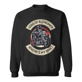Sons Of Alzheimer Where's My Bike Grumpy Old Biker Sweatshirt - Thegiftio