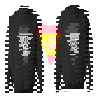 Spanien Flagge Im La Palma Umriss La Palma Sweatshirt - Seseable
