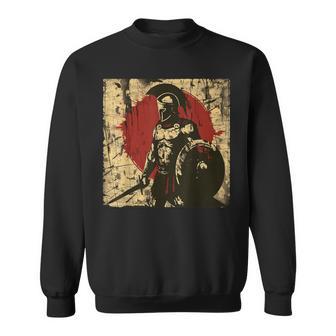 Sparta Spartan Fighter Helmet Greeks Leonidas Sparta Sweatshirt - Thegiftio UK