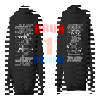 Spider Web 1 Years Old Bruh It's My 1St Birthday Boy Party Sweatshirt - Thegiftio