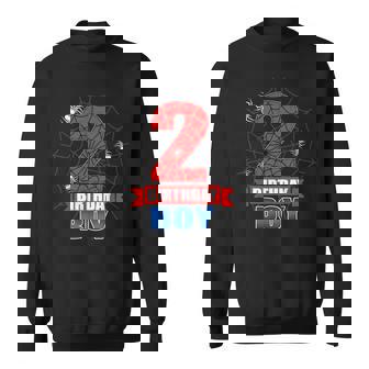 Spider Web 2 Years Old It's My 2Nd Birthday Boy Party Sweatshirt - Thegiftio