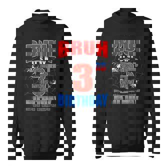 Spider Web 3 Years Old Bruh It's My 3Rd Birthday Boy Party Sweatshirt - Monsterry