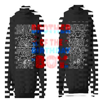 Spider Web Birthday Party Brother Of The Birthday Boy Sweatshirt - Seseable