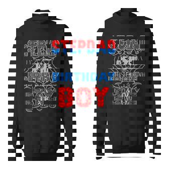 Spider Web Birthday Party Stepdad Of The Birthday Boy Sweatshirt - Monsterry