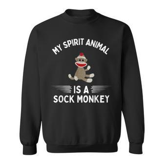 My Spirit Animal Is A Sock Monkey Sock Monkey Sweatshirt - Thegiftio UK