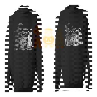 Spooky Ghost Goldendoodle Pumpkin Halloween Doodle Dog Lover Sweatshirt - Monsterry