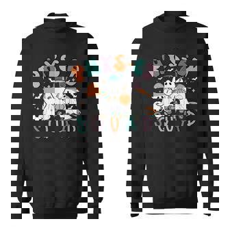 Spooky Ghost PE Teacher Squad Physical Education Halloween Sweatshirt Unisex | Mazezy