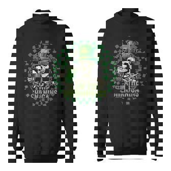St Patrick's Day Skull Skeleton Leprechaun Saint Paddy's Sweatshirt - Thegiftio
