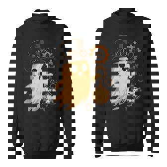 Steampunk Ghost With Top Hat Sweatshirt Unisex | Mazezy