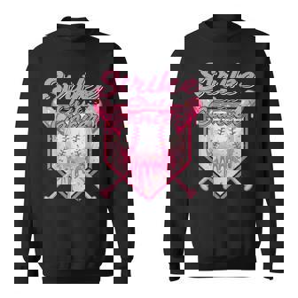 Strike Out Breast Cancer Baseball Drip For Boys Youth Sweatshirt | Mazezy