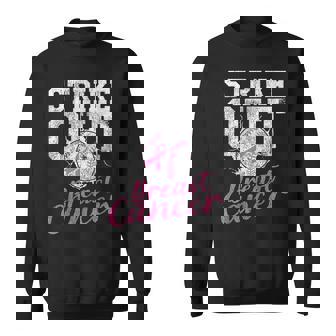Strike Out Breast Cancer Baseball Warrior Sweatshirt - Thegiftio