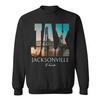 Sunset Jax Bridge Jacksonville Florida Fl Souvenir Sweatshirt - Thegiftio
