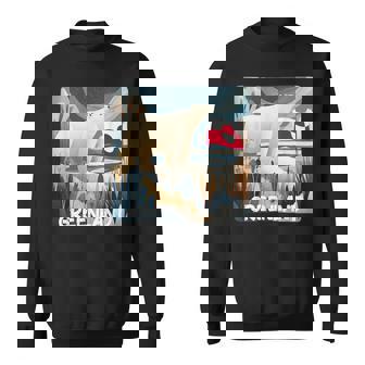 Superbe Ours De Glace Du Groenland Avec Nature Et Drapeau Sweater e - Cadeauxyz