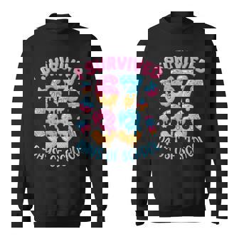 I Survived 100 Days Of School 6733 Days Teachers 100Th Day Sweatshirt | Seseable FR