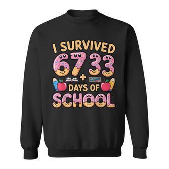 I Survived 67 33 Days Of School 100Th Day Math Donut Sweatshirt - Thegiftio UK