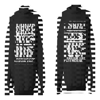 I Survived My Wife's Nurse Practitioner Degree Sweatshirt | Mazezy