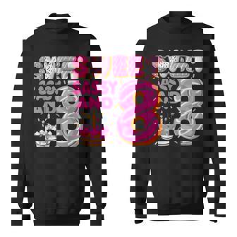 Sweet Sassy And 8 Donut Doughnut 8 Years Old 8Th Birthday Sweatshirt - Monsterry