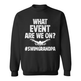 Swim Grandpa Swimming Grandpa Of A Swimmer Grandfather Sweatshirt - Thegiftio UK