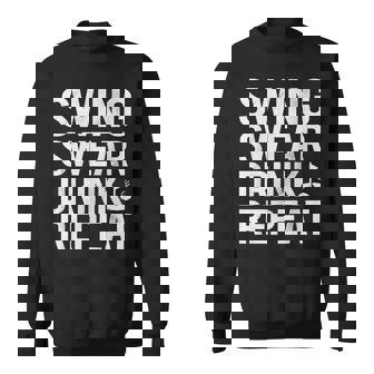 Swing Swear Drink Repeat Golf Sweatshirt Unisex | Mazezy