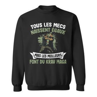 T Krav Maga Homme Les Mecs Naissent Egaux Kravmaga Fan Sweater e - Cadeauxyz
