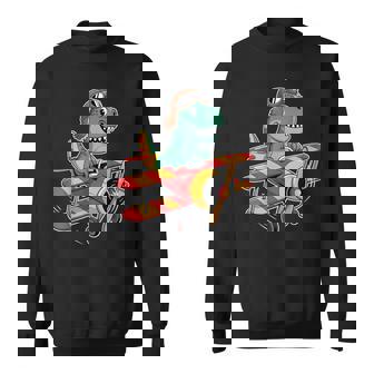 T Rex Dinosaur Plane Airplane Pilot Graphic Toddler Boys Sweatshirt | Seseable UK