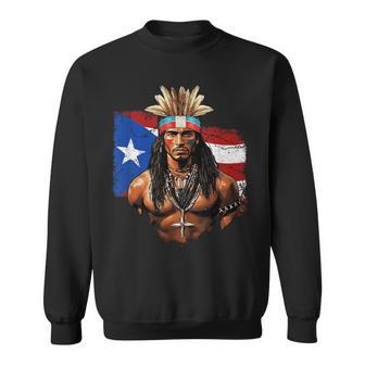 Taino Man Puerto Rican Flag Indigenous People Caribbean Men Sweatshirt - Thegiftio
