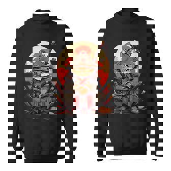 Tatouage Deamouraï De Chat Japonais Rétro Graphique Ninja Kawaii Sweater e - Cadeauxyz