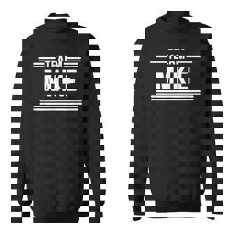 Team Mike Nom De Famille Sweater e - Cadeauxyz