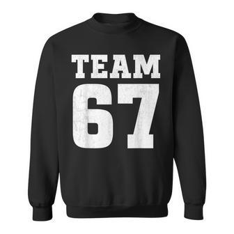 Team Six Seven 6 7 Meme Aura 67 For Boys Number 67 Sweatshirt - Thegiftio UK